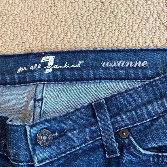 7 FOR ALL MANKIND Roxanne mid-rise slim jeans size 32 - Picture 2 of 4